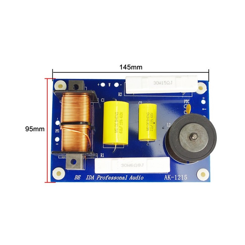 Filtro pasivo dos vias audio profesional AK1215